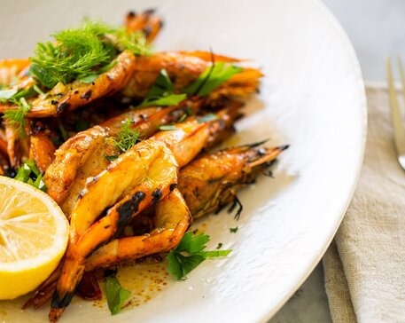 BBQ BUTTERFLIED PRAWNS